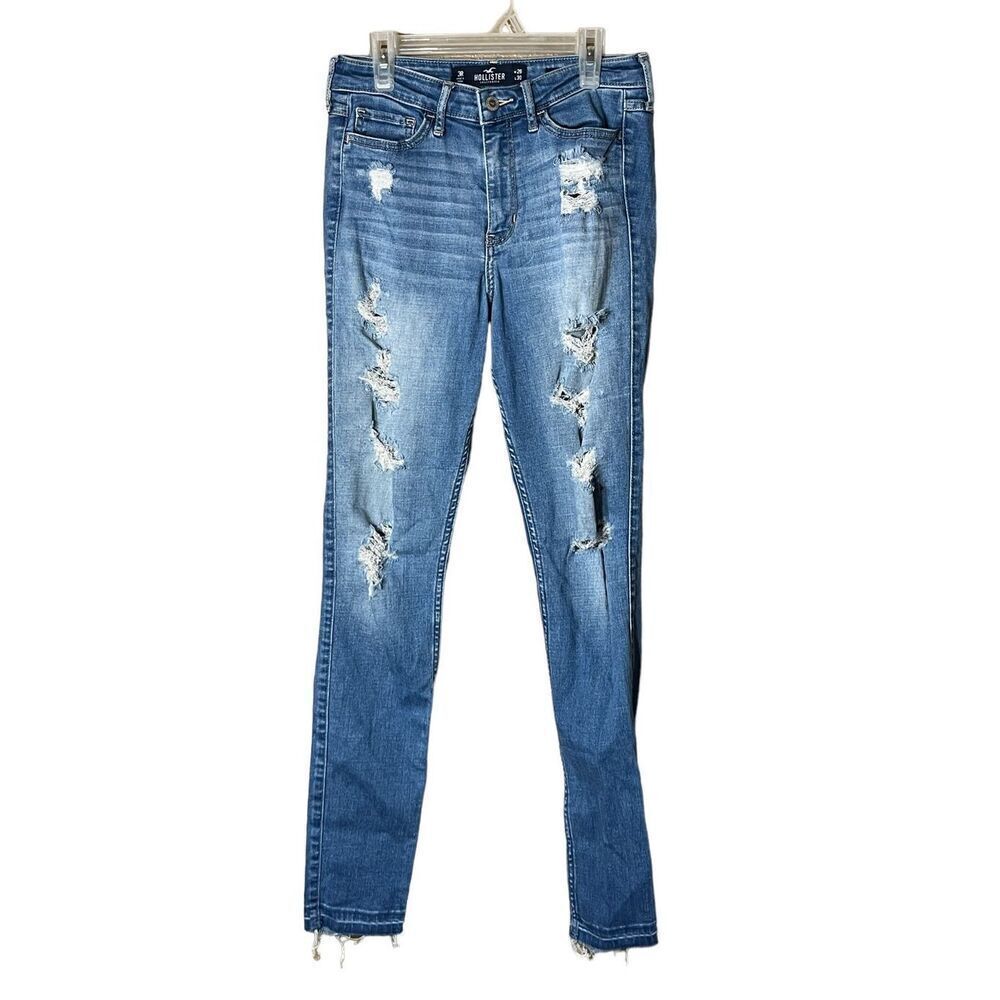 Hollister High Rise Super Skinny Distressed Jeans Size 3/26